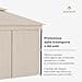 blumfeldt Mondo Dual - Gazebo, 3x3, Doppio Tetto & Zanzariere, Telaio in Metallo Antiruggine, Tende per Privacy, Resistente Gazebo da Esterno, Facile da Montare, Beige - 6