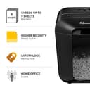 Fellowes Paper Shredder for Home Office Use - 9 Sheet Cross Cut Shredders Home Use - Shredder with 17L Bin & Safety Lock - Powershred LX50 - Shreds 31 Sheets in One Minute - High Security P4 - Black - 2