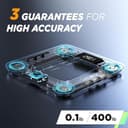 RunStar Bilancia pesapersone e percentuale grasso, Bilancia smart digitale e precisa con ampio display, Analizzatore di 13 dati di composizione corporea, Sync App - 7