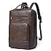 Shrrie cuoio laptop zaino per donne e uomini, 16 pollici impermeabile computer zaino, con connessione di ricarica USB，28 L estensibile lavoro Business Weekender College,Caffè - 1