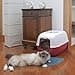 Ferplast Prima Cat Toilet Home, 52.5 x 39.5 x 38 cm, Burgundy - 6