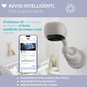 Chicco Video Baby Monitor Wi-Fi Smart AI, Telecamera 2K UHD con Visione Notturna Infrarossi, App dedicata, Luci Multicolore, Ninnenanne e Rumori Bianchi, Appendibile e Adattabile - 3
