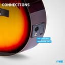 MAX Guitarra Acústica Eléctrica Sunburst - Set Completo con Amplificador 40W, Funda, Afinador Digital, Correa, Púas y Cuerdas de Repuesto - Perfecta para Principiantes y Profesionales - 5