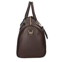 Chicca Borse Borsa donna bauletto a mano 30x23x18cm vera pelle dollaro artigianale - Marrone Scuro - 6