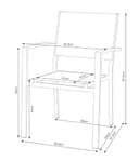MOMMA HOME Set Mesa Extensible y 4 sillas terraza, Conjunto Muebles Jardín Exterior 5 Piezas, Estructura de Aluminio, Mesa y Sillas Terraza Impermeables, Resistentes a Exterior (Gris Antracita) - 4