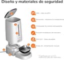 FUKUMARU Comedero Gato Automatico WiFi, 4L Dispensador Comida para Perro/Gato con Dos Cuencos, Programa Personalizado de Alimentación Automática, Funcionamiento por Pilas y cableado eléctrico, Blanco - 9