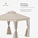 blumfeldt Mondo Dual - Gazebo, 3x3, Doppio Tetto & Zanzariere, Telaio in Metallo Antiruggine, Tende per Privacy, Resistente Gazebo da Esterno, Facile da Montare, Beige - 3