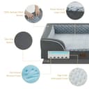 Casa Paw Orthopaedic Waterproof Dog Bed for Extra Large Dogs, Memory Foam, XL Dog Bed with Sides, Egg Crate Foam and Non-Slip Base, Jumbo Dog Couch Bed with Washable - 6