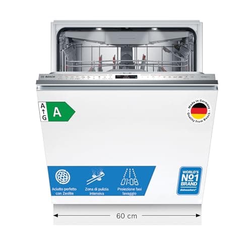 Bosch SMV8YCX02E Serie 8, Lavastoviglie da incasso a scomparsa totale, PerfectDry, Home Connect, Extra Clean Zone, EfficientDry, 60 cm