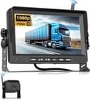 VECHTEL Telecamera Retromarcia Wireless 1080P, kit Monitor con Schermo IPS da 7 Pollici per Camion, Autobus, Furgoni, Camper, Pickup, Impermeabile IP68, Visione Notturna, Linee Guida DIY - 1