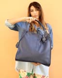 Chicca Borse Borsa a Spalla Donna in Pelle Made in italy 40x36x10 Cm - 3