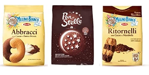 Mulino Bianco Biscuits Test Pack Abbracci Pan di Stelle, Ritornelli 3 x 700 g + Italian Gourmet Polpa 400 g