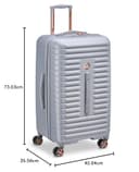 DELSEY PARIS Cruise 3.0 Hardside Expandable Luggage with Spinner Wheels, Platinum, Checked-Medium 24 Inch, Cruise 3.0 Hardside Expandable Luggage with Spinner Wheels - 11