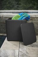 Keter, Conjunto de terraza o balcón Iowa con Mesa Luzon y Cojines incluidos, Color Grafito - 7