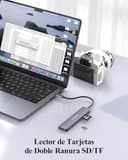 LENTION Hub USB C HDMI 4K@60Hz, PD 100W, Lector de Tarjetas SD/TF, USB 3.0 & 2.0, Adaptador USB C 7 en 1 para MacBook Pro 2025-2016, Nuevo Mac Air, Surface, iPhone 17 Plus Pro MAX y Más (Gris) - 3