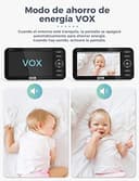 GHB Camara Vigilancia Bebe con 5" HD Vigilabebes con 2 Camaras Duración de Batería 168 Horas de 4000mAh Soporta 4 Cámaras, Pantalla Dividida, 4×Zoom, Comunicación Bidirecciona Escucha Bebe - 8