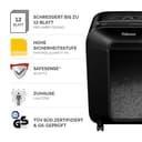 Fellowes Aktenvernichter 12 Blatt (P4), Papierschredder mit Cross-Cut für Homeoffice und Büro, LX85, Schredder mit 19L Papierkorb und Safesense, Aktenvernichter, automatischer Rücklauf - 2
