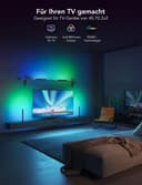 Govee RGBIC LED Lightbar, TV Hintergrundbeleuchtung für 45-70 Zoll, LED TV Backlights Funktioniert mit Alexa, Steuerbar über App für Gaming Deko, 3 Platzierungsoptionen, Schwarz, 38x3x4cm (LxWxH) - 5