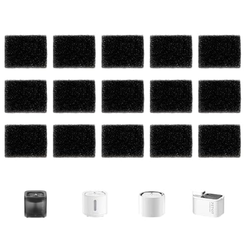 PETKIT Replaced Foam Filters for PETKIT Eversweet 3 Pro, EVERSWEET Solo 2, EVERSWEET Solo SE Wireless Pump Pet Water Fountain,15 Pieces/Pack
