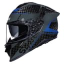 SMK Helmets Casco Integral Modelo Titan Carbon Nero Decorado Brillo Negro y Azul con Homologación 22.06 (L 59/60) - 1