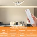 Sweier Plafoniera LED con Telecomando, 28W Lampada Soffitto Dimmerabile, 2800LM Moderno Cromato Curvo Lampadario, per Soggiorno, Camera da Letto Cucina, Sala da Pranzo - 6