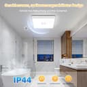 Deckenlampe, 24W LED Deckenleuchte Dimmbar mit APP, 3000-5000K Warmweiß/Naturweiß/Kaltweiß Modern lampe eckig mit Nachtlicht, Badezimmer Lampe decke für Bad Wohnzimmer Küche Flur Schlafzimmer, 32CM - 5
