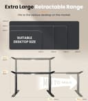 MAIDeSITe EL2 Pro Art Scrivania Regolabile in Altezza Elettrica, Design Gambe Ovali con 2 Motore, Capacità di Carico 160kg con 4 Memorie di Controllo e Funzione di Protezione da Collisione - 3