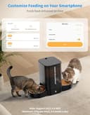 HoneyGuaridan 5L Distributore Automatico Cibo Gatti Adatto a Due Gatti, Dispenser Crocchette Gatto Con 2.4G/5G WiFi, Programmabile 6 Pasti al Giorno, Registrazione Vocale 10s, Doppia Alimentazione - 2