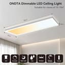 ONDTA Plafón LED Techo 22W 58x20cm 2700K-6500K Regulable Lampara Techo, Moderna Rectangular lámpara de techo con mando a distancia, Panel LED ultrafino IP44 para Dormitorio Cocina Baño Balcón Pasillo - 2