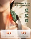 MassagegeräT, 4D NackenmassagegeräT mit Wärme, Heizendes Nacken, 3 Massageeinstellungen & 2 Heizstufen, Tiefengewebemassage für Nacken und Schultern, Wiederaufladbarer, Bionisches Massager für Eltern - 3
