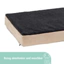 Kerbl Pet Matratze Memory-Foam, Hundekissen, Hundematratze, beige, anthrazit, 100x60x8cm, Polyester, Plüsch, orthopädisch, rutschfest, Bezug abnehmbar - 3