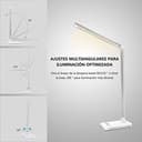SLATOR Lámpara Escritorio LED, Flexo de Escritorio (Cuidado Ocular, Puerto USB, 5 Modos,10 Niveles de Brillo,Temporizador de 30/60min, Función de Memoria) - 5