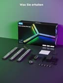 Govee LED Gaming Glide Wall Light, RGBIC Wandleuchte mit DIY Cyberpunk-Stil Formen und Farben, 60+ Szeneneffekte, Smart Light Kompatibel mit Matter und Alexa, Gaming Licht Deko, 3pcs und 1 Ecke - 8