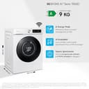 Samsung Lavatrice Bespoke AI WW90DB7U34GW/U3, Libera Installazione, 9 Kg, 1400 RPM, Wifi, AI Control, Ecolavaggio Rapido 39', Vapore, Carica Frontale, 60l x 85h x 60p cm - 2