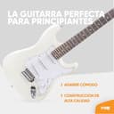 MAX GigKit - kit guitarra electrica de iniciación, amplificador de 40w, funda de transporte, afinador, cuerdas, palanca tremolo, correa, 2 púas, cable de 3m, Color Blanco - 2