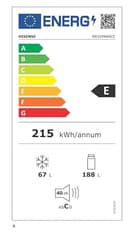 Hisense RB329N4ACE Frigorifero Combinato a libera installazione, Total No frost con ventilazione multiflow, Inox Look, Altezza 180 cm, capacità netta 255 L - 9