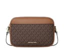 Michael Kors Jet Set Travel Large Signature Logo Camera Crossbody Bag Brown - 1
