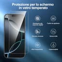 NEW'C 3 Pezzi, Vetro Temperato per iPhone 17 Pro Max, iPhone 16 Pro Max (6,9 pollici), Pellicola Prottetiva Anti Graffio - Ultra resistente - Trasparente HD - Strumento di installazione facile incluso - 4