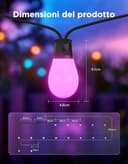 Govee Catena Luminosa Esterno, 15M Lampadine LED RGBIC Bianco Caldo, Controllo APP WiFi con Alexa Luci da Esterno, IP66 Impermeabile, 111 Modalità di Scena, Adatto per Giardino, Balcone, Gazebo - 9