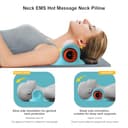 Nackenmassagegerät Elektrisch mit Wärme, 2026 Neu Kabelloses Massager, Shiatsu Massagegerät, Zervikales Nacken Rücken Massagegerät mit 3 Modi, 6 Einstellbare Frequenzen - 4