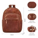 STILORD "Dolores Zaino Donna Pelle Piccolo 13 Pollici – Zainetto Elegante Vera Pelle Vintage Daypack Zaino Antifurto Cuoio Autentico per Viaggio e Quotidiano Colore:maraska - marrone - 2