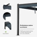 blumfeldt Pantheon Cortina - Gazebo, 3x3m, Telaio in Alluminio, Tetto Regolabile & Tende Laterali, Resistente alle Intemperie, Grigio Scuro/Nero - 3