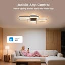 BAYHT Plafoniera LED Soffitto, 80W Lampada da Soffitto con Matter Compatibile con HomeKit, Alexa, Google e IFTTT, Moderna Plafoniera Intelligente per Soggiorno, Camera da Letto, Sala da Pranzo - 2