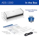 Brother ADS-1300 Compact Desktop Scanner | Scan Speeds of Up to 30ppm | Single Pass Double-Sided Scanning (Renewed Premium) - 8