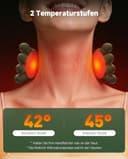 Massagegerät, 4D Nackenmassagegerät, USB Elektrische Schultermassagegerät mit Wärme, 3 Massagegrade & 2 Heizstufen, Tragbares Nacken und Schulter Shiatsu Massagegerät für Zuhause, Büro & Reise - 3