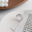 STANG Anillos de Plata 925 auténtica para Mujer, joyería Fina entrelazada sin Fin, Anillos Antiguos Ajustables Grandes, Regalo - 5