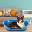 Ferplast Cama para Perros Cama Perro Grande, 100% plástico Reciclado, Lavable Transpirable y Antideslizante - Siesta Deluxe, 93,5 x 68 x h 28,5 cm, XL, Taupe - 2