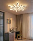 YUNLONG Smart Lampadario con Ventilatore da Soffitto, WiFi Plafoniera con Ventilatore Compatibile con Alexa Google Home, Lampada con Ventola Techo per Camera da letto, Cucina, Bianco - 8