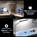 EYOCEAN Schreibtischlampe, Doppelkopf Schreibtischlampe Klemmbar, 24W 80cm Tageslichtlampe Schreibtisch mit Fernbedienung, Dimmbare Monitor Lampe, Büro Tischlampe, Augenschutz Bildschirmlampe - 6