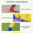 AIYAPLAY 3 in 1 Altalena da Giardino per Bambini, Altalena per Neonato da Interno e Esterno, Altezza Regolabile, Supporti in Acciaio Pieghevoli, Cintura Sicurezza, Facile Montare, 9 Mesi-8 Anni, Blu - 6